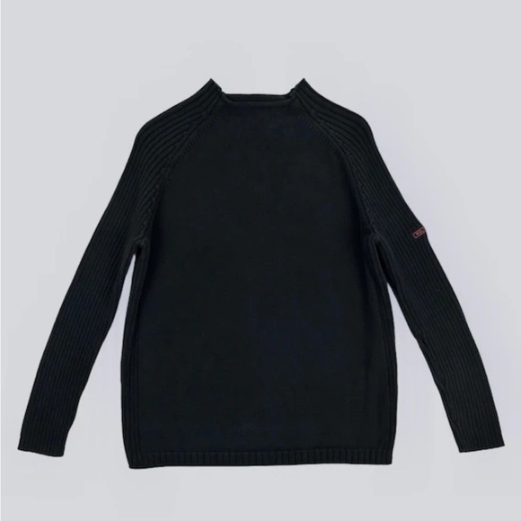Polo Ralph Lauren Sweaters - Vintage x Ralph Lauren Black Knitted Turtleneck Polo Ralph Lauren Sweater Size M